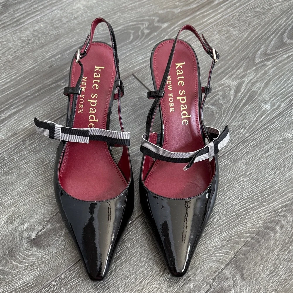 Kate Spade Maritza Black Patent Leather Heels size 11 - Picture 3 of 9